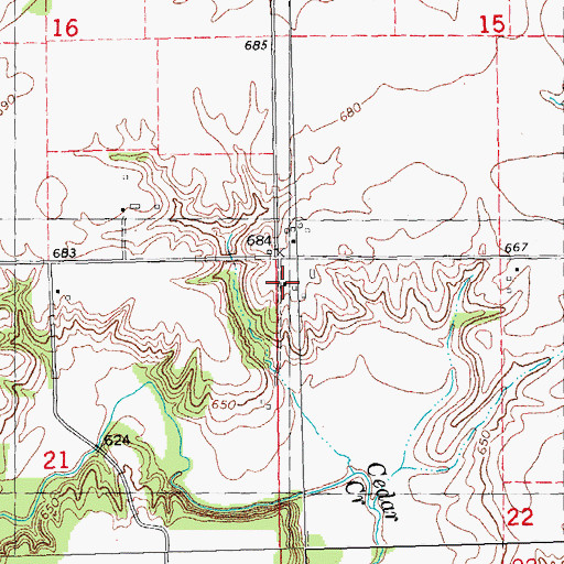 Topographic Map of Township of Berwick, IL