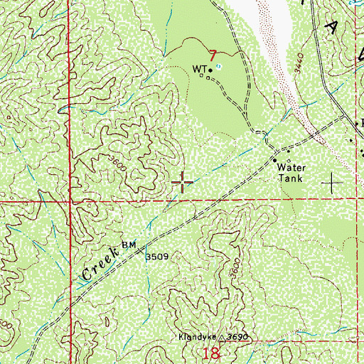 Topographic Map of Fourmile Canyon, AZ