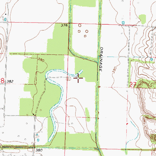 Topographic Map of Township of Big Mound, IL