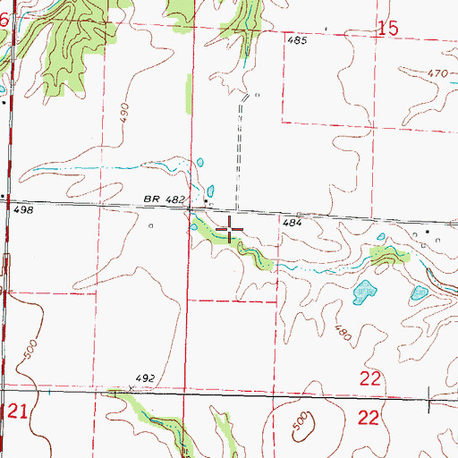 Topographic Map of Township of Blissville, IL
