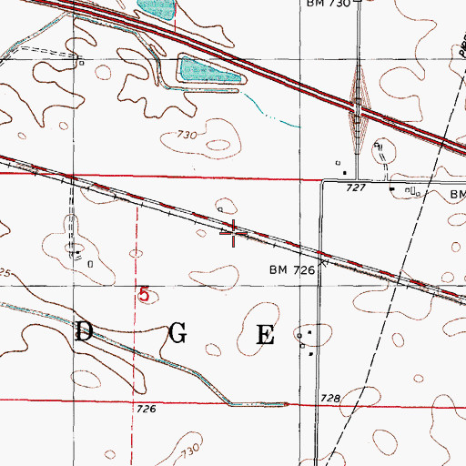 Topographic Map of Township of Blue Ridge, IL