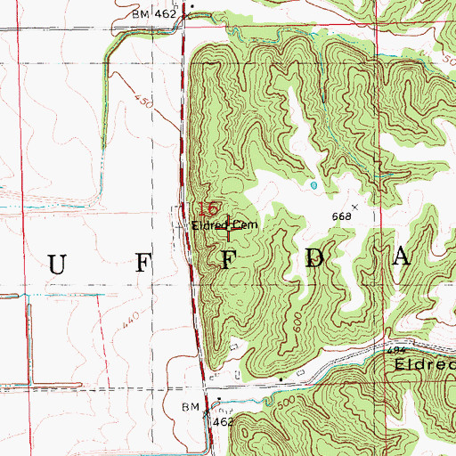 Topographic Map of Township of Bluffdale, IL