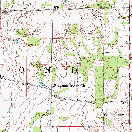 Topographic Map of Township of Bond, IL