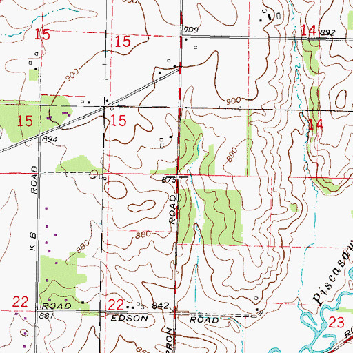 Topographic Map of Township of Boone, IL