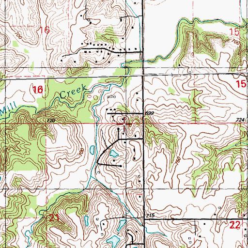 Topographic Map of Township of Bowling, IL