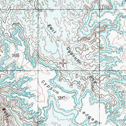 Topographic Map of East Gypsum Bay, AZ