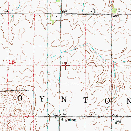 Topographic Map of Township of Boynton, IL