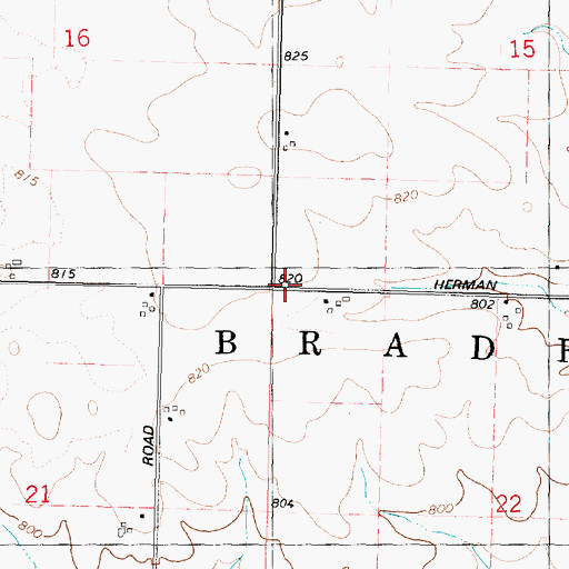 Topographic Map of Township of Bradford, IL