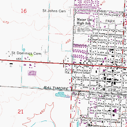 Topographic Map of Township of Breese, IL