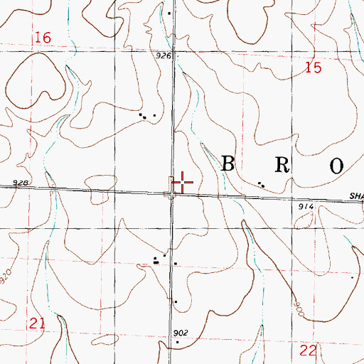 Topographic Map of Township of Brooklyn, IL