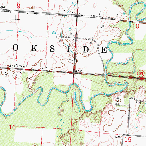 Topographic Map of Township of Brookside, IL