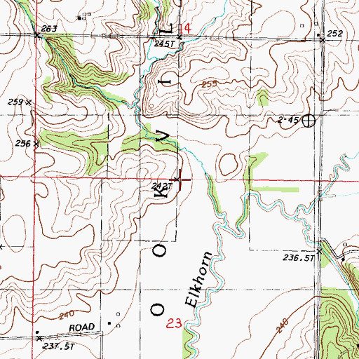Topographic Map of Township of Brookville, IL