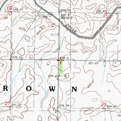 Topographic Map of Township of Brown, IL