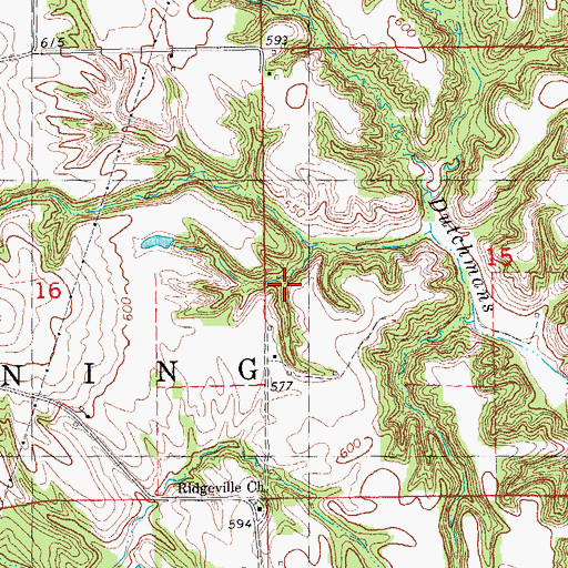 Topographic Map of Township of Browning, IL