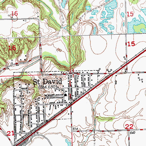 Topographic Map of Township of Buckheart, IL