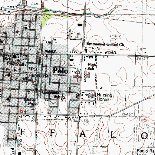 Topographic Map of Township of Buffalo, IL