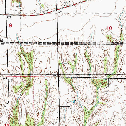 Topographic Map of Township of Buffalo Prairie, IL