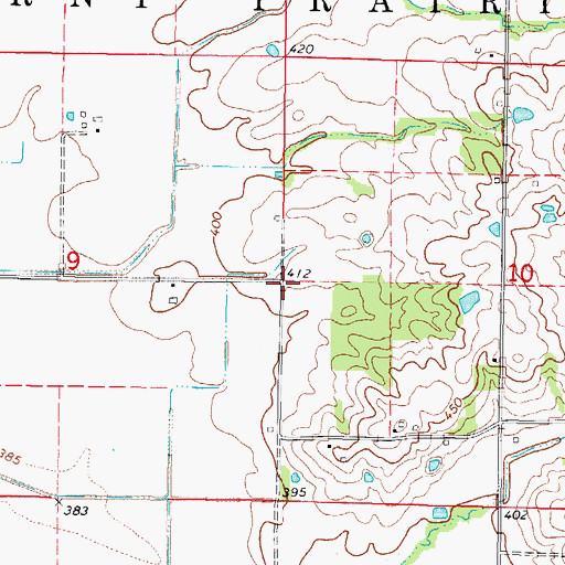 Topographic Map of Township of Burnt Prairie, IL