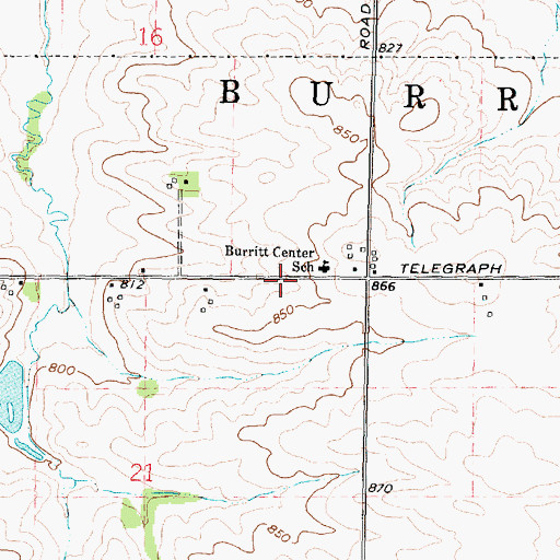 Topographic Map of Township of Burritt, IL