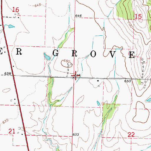 Topographic Map of Township of Butler Grove, IL
