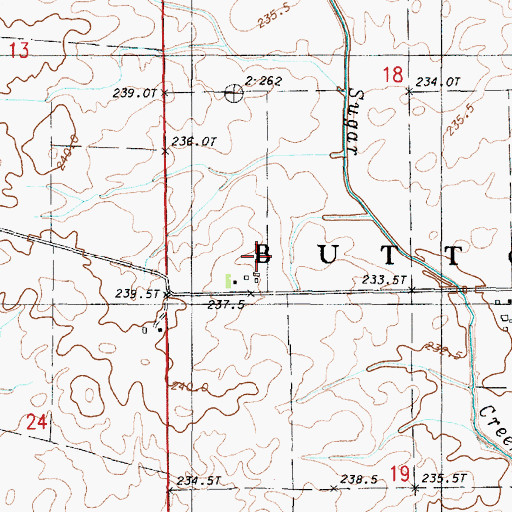Topographic Map of Township of Button, IL