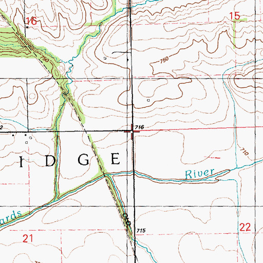Topographic Map of Township of Cambridge, IL