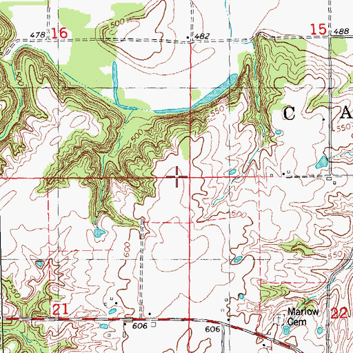 Topographic Map of Township of Camden, IL