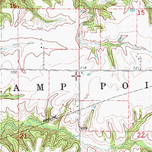 Topographic Map of Township of Camp Point, IL