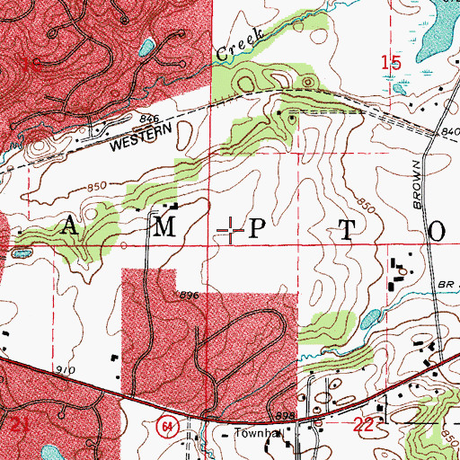 Topographic Map of Township of Campton, IL