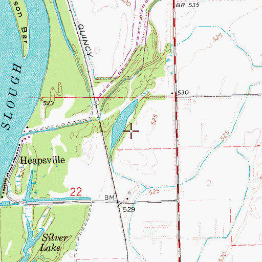 Topographic Map of Township of Carman, IL
