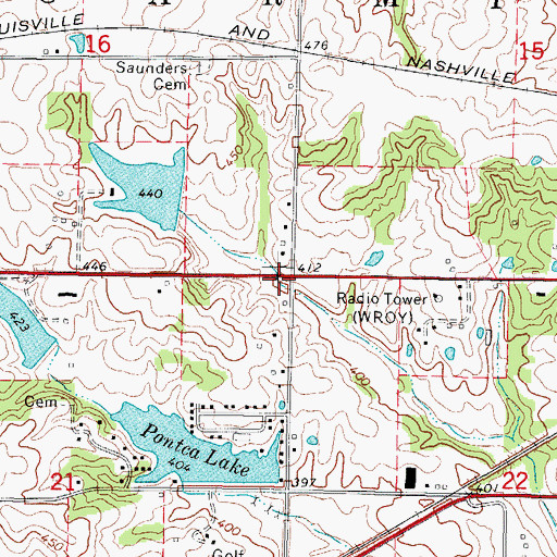 Topographic Map of Township of Carmi, IL