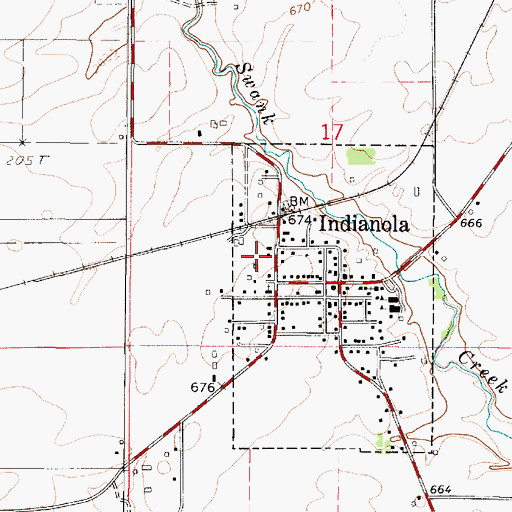 Topographic Map of Township of Carroll, IL