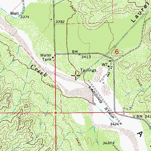 Topographic Map of Laurel Canyon, AZ