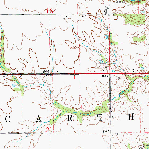 Topographic Map of Township of Carthage, IL
