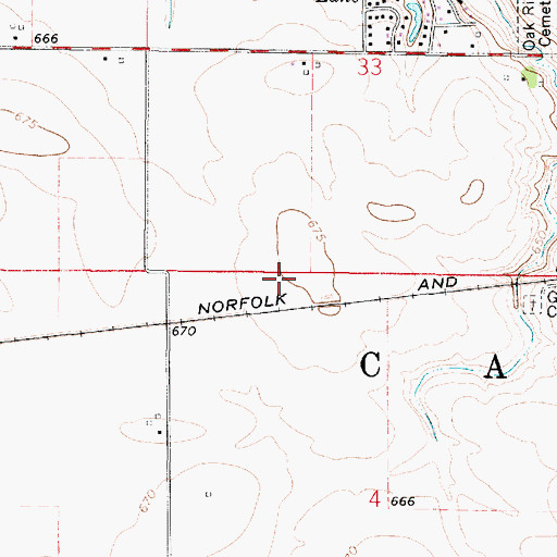 Topographic Map of Township of Catlin, IL