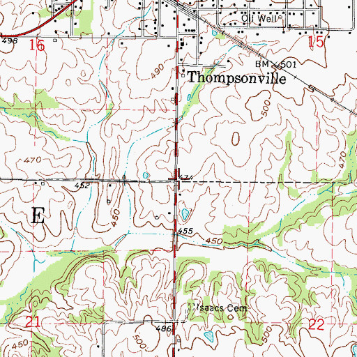 Topographic Map of Township of Cave, IL