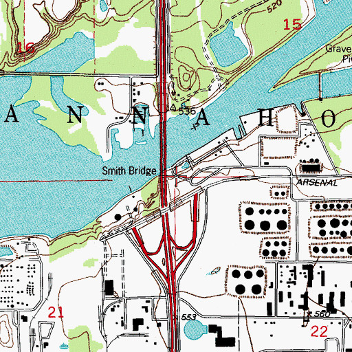 Topographic Map of Township of Channahon, IL