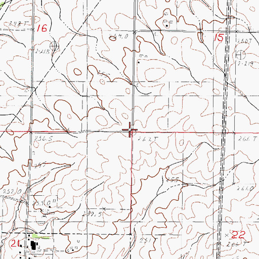 Topographic Map of Township of Cheney's Grove, IL