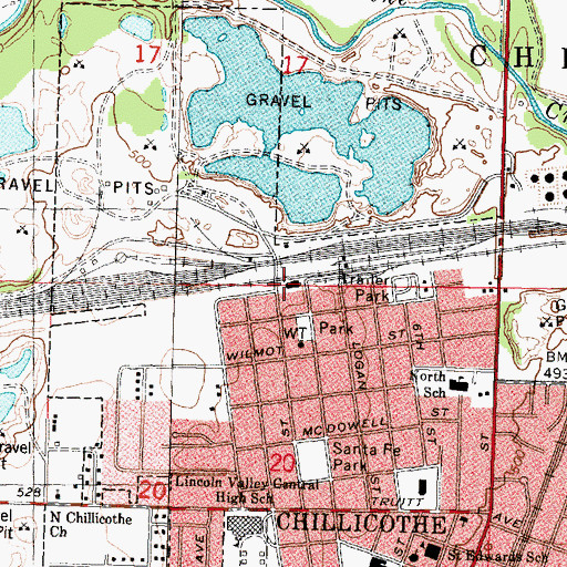 Topographic Map of Township of Chillicothe, IL