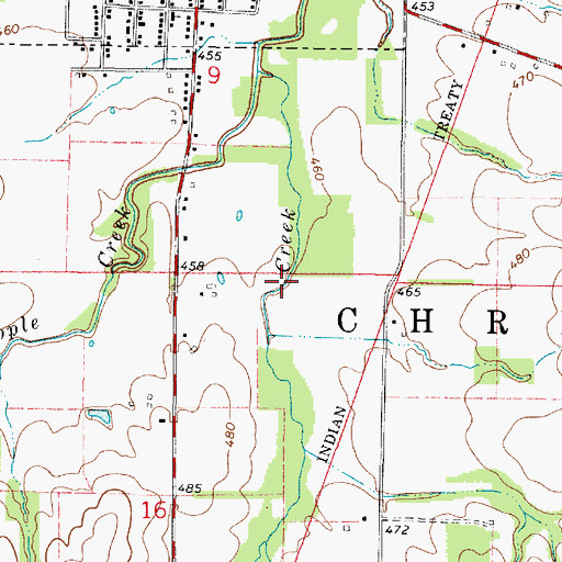 Topographic Map of Township of Christy, IL