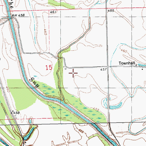 Topographic Map of Township of Cincinnati, IL