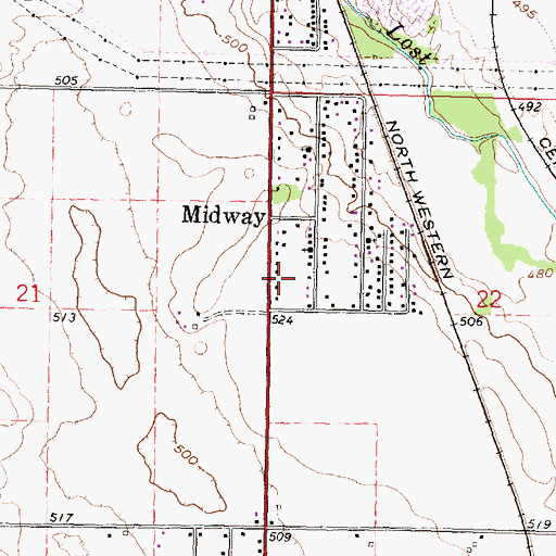 Topographic Map of Township of Cincinnati, IL