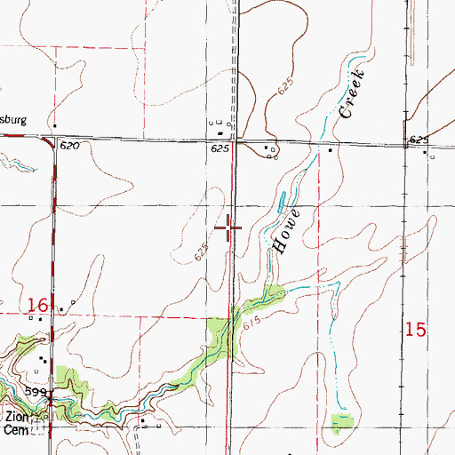 Topographic Map of Township of Clarksburg, IL