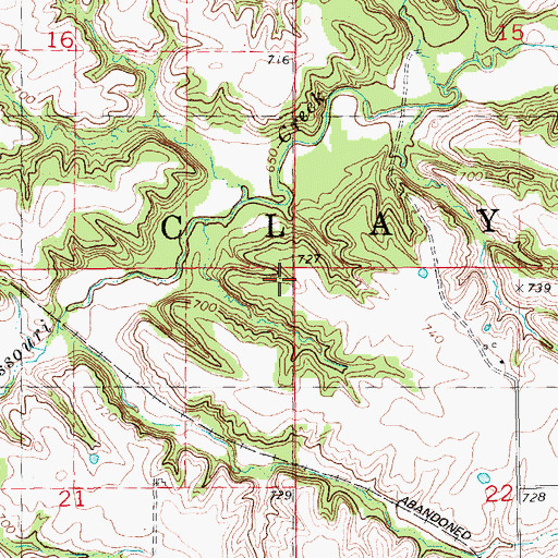 Topographic Map of Township of Clayton, IL