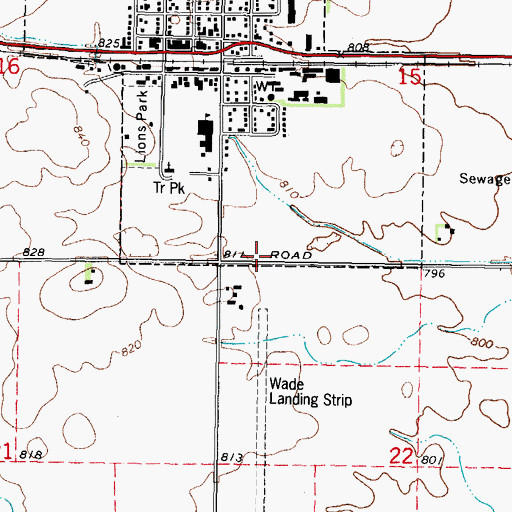 Topographic Map of Township of Clinton, IL
