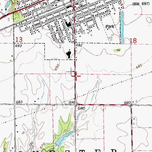 Topographic Map of Township of Colchester, IL