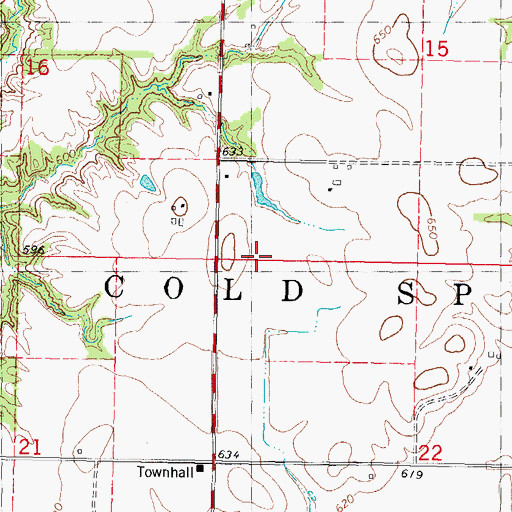 Topographic Map of Township of Cold Spring, IL
