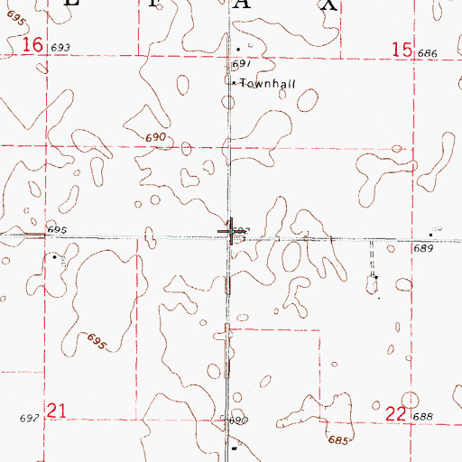 Topographic Map of Township of Colfax, IL