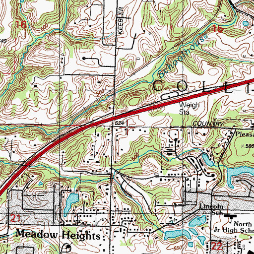 Topographic Map of Township of Collinsville, IL