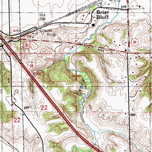 Topographic Map of Township of Colona, IL